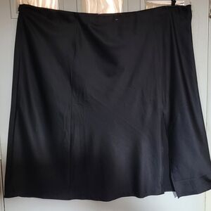 Cara Santana X Nine West, Classic Black Polyester Silk A-Line Skirt - Women, 4X